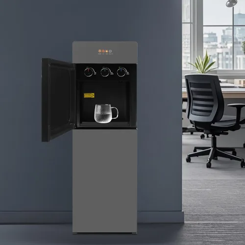 Vista 3 de Dispensador de agua para botella de 5 galones, dispensador de agua fría y caliente de carga inferior, fuente de agua de 3 temperaturas, dispensador
