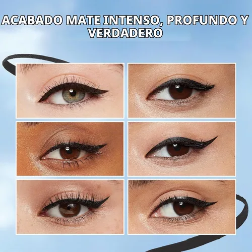 Vista 5 de COVERGIRL - Delineador de ojos líquido para realzar las pestañas, color negro mate 100 - negro mate