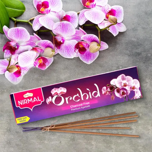 Vista 4 de Shubhkart Nirmal - Varitas de incienso – Paquete de 2 varillas de incienso, 140 varillas de incienso de orquídea para aromaterapia, yoga, calmante