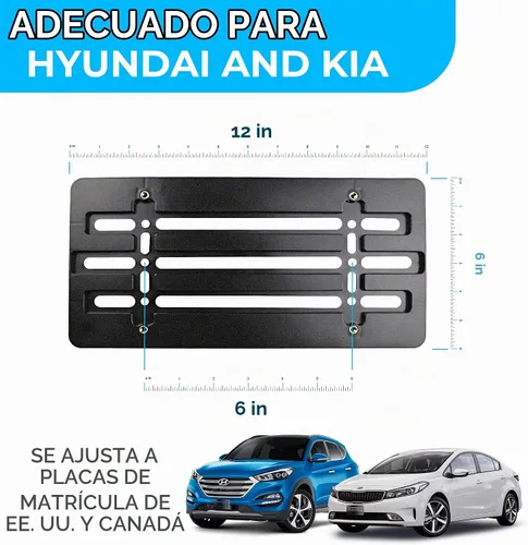 Vista 3 de Soporte de placa de parachoques delantero para Hyundai y Kia 2000-2025, juego de soportes de placa con 6 tornillos únicos y kit de llave, kit