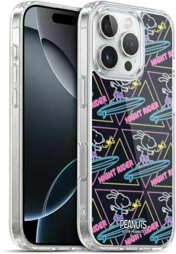 Vista 65 de Head Case Designs Funda de gel suave con licencia oficial de Peanuts Tropical Surf Snoopy Aloha Disco compatible con Apple iPhone 13 Mini Surf