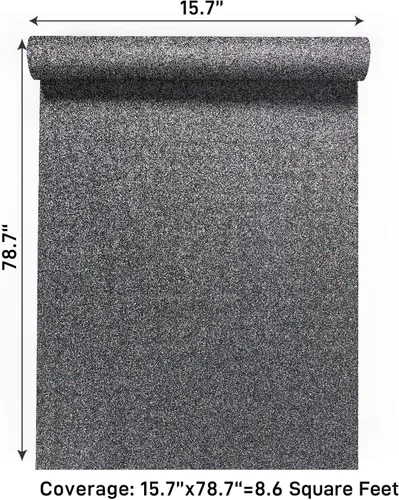 Vista 9 de VaryPaper Papel tapiz holográfico con purpurina de 15.7 x 78.7 pulgadas, para pegar y despegar, color gris, autoadhesivo, extraíble, papel