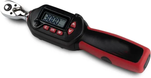 Vista 16 de Llave dinamométrica digital de 1/2 pulgada Tapha Tools, rango de torque 7.4-147.5 ft-lb (10-200 N-m), precisión ±2%, notificación LED y timbre