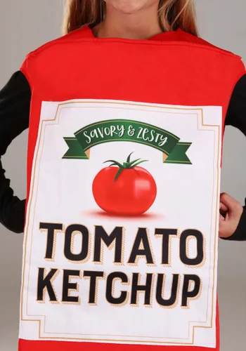 Vista 5 de Disfraz de Ketchup para Niños Multicolor