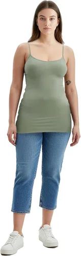 Vista 337 de Emmalise Camisola larga casual básica para mujer, con tirantes ajustables, top en capas