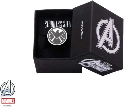 Vista 4 de Marvel Escudo de cómics STL BLK Logo RNG, Acero inoxidable