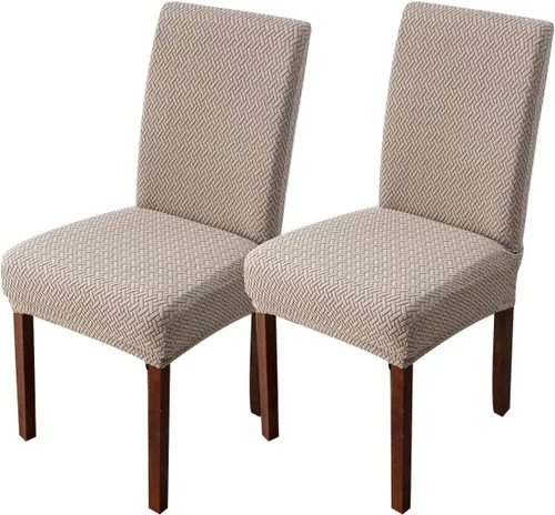 Vista 32 de Genina Fundas impermeables para sillas de comedor, cocina, fundas para sillas de comedor Parson (beige, 2 unidades)