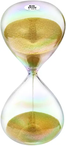 Vista 23 de Reloj de arena con temporizador de arena de 1 minuto con arena de color marrón, reloj de arena grande de 1 minuto, reloj de arena de 1 minuto