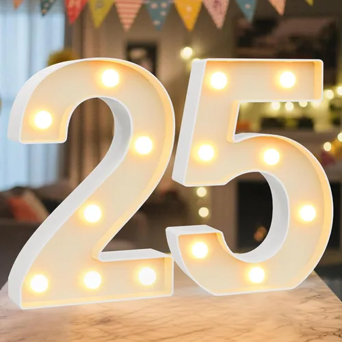 Vista 45 de Letrero LED de Marquee con Letras Iluminadas - Letras Iluminadas del Alfabeto para Cumpleaños, Graduación, Decoración de Pared y Mesa en Bares