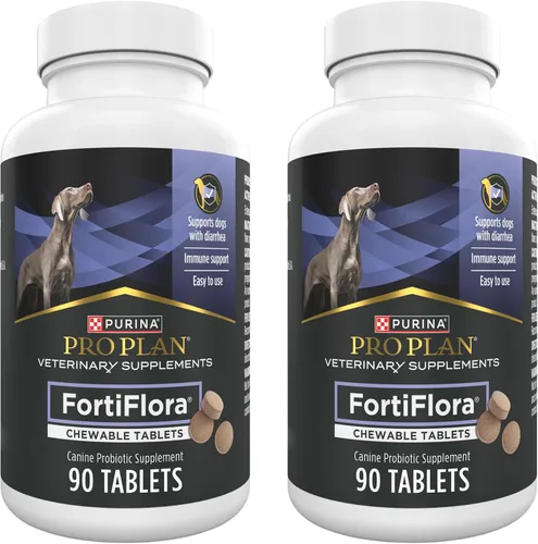 Vista 9 de Purina Pro Plan Veterinary Supplements Fortiflora - Tabletas masticables de suplemento probiótico para perros, recipiente de 45