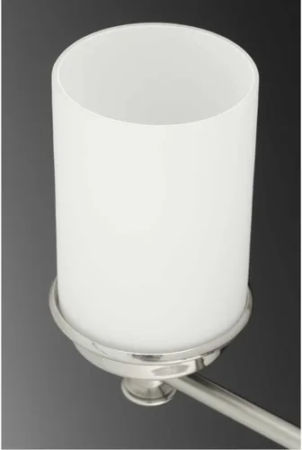 Vista 4 de Progress Lighting Glide Collection - Lámpara de tocador de baño con 3 luces de cristal de ópalo grabado en níquel cepillado
