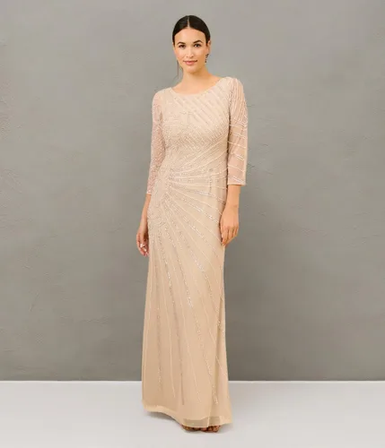 Vista 5 de Adrianna Papell Vestido largo con cuentas para mujer