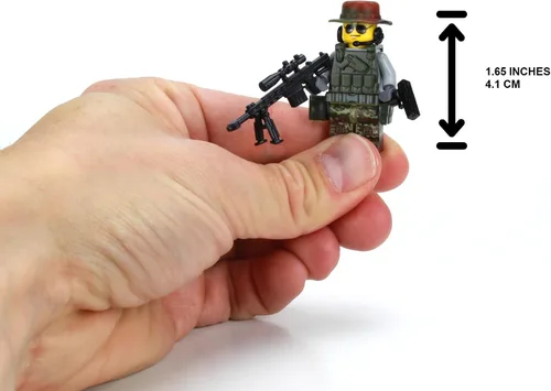 Vista 3 de Battle Brick Minifigura coleccionable de 1.6 pulgadas de alto de las Fuerzas Especiales del Ejército de los Estados Unidos Camuflaje impreso