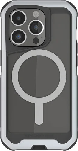 Vista 127 de Ghostek ATOMIC - Funda delgada para Galaxy S21 con parachoques de metal de aluminio y diseño trasero transparente, protección resistente que absorbe