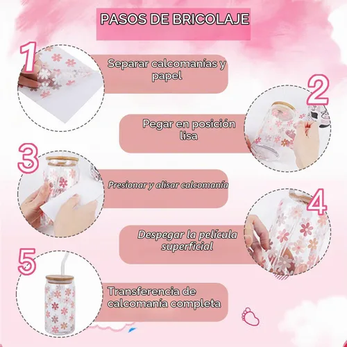 Vista 3 de YOKUSHI Envolturas de vasos UV DTF para 16 onzas, 15 hojas de calcomanías temáticas lindas calcomanías de transferencia para vasos de vidrio