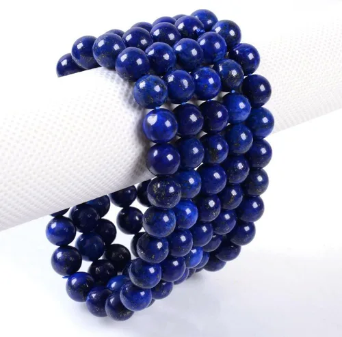 Vista 3 de Justinstones Pulsera de gemas semipreciosas de cuentas redondas de 8 mm, pulsera de 7 pulgadas diseño de gemas semipreciosas, unisex