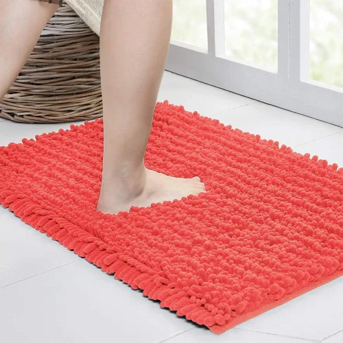 Vista 44 de Walensee Alfombra de baño antideslizante (32x20, azul oscuro) absorbente de agua, súper suave, felpilla peluda, lavable a máquina, se seca