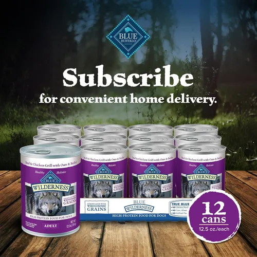Vista 11 de Blue Buffalo Wilderness Alimento húmedo para perros adultos con granos saludables, hecho con ingredientes naturales, carne de res y pollo, lata