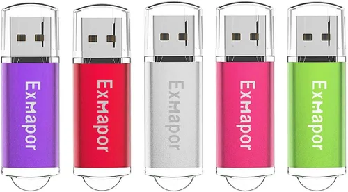 Vista 8 de Unidad flash USB 1GB 5PCS Exmapor Memory Stick Bulk Storage Pen Drive con indicador LED