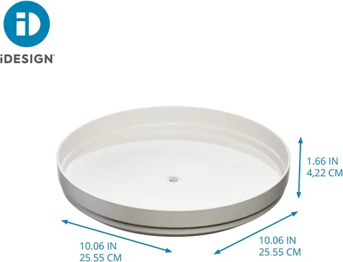 Vista 5 de iDesign Lazy Susan - Organizador giratorio de plástico reciclado, colección Rosanna Pansino, 10.03 pulgadas de largo x 10.03 pulgadas de ancho x