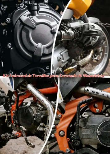 Vista 6 de 210PCS Perno de carenado de motocicleta Tornillos de aluminio M5 M6 Negro