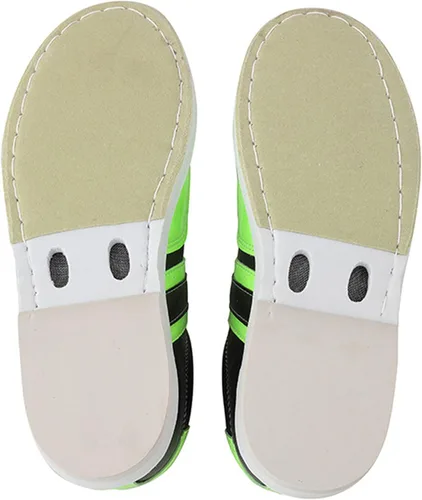 Vista 6 de LIPPAN Zapatos de bolos de cuero para hombre, zapatos de entrenamiento de bolos con hebilla adhesiva mágica antideslizante