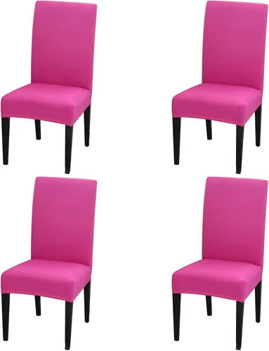 Vista 53 de Dimatic Paquete de 2 fundas elásticas de licra para sillas de comedor, extraíbles y lavables, fundas protectoras para sillas de comedor, cocina