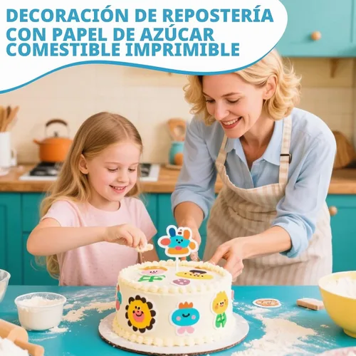 Vista 4 de PatiFrussa - 25 hojas de papel comestible A4 de 11.7 x 8.3 pulgadas