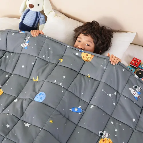 Vista 12 de Sivio Manta ponderada para dormir, 2 libras, 19 x 21 pulgadas, dinosaurio