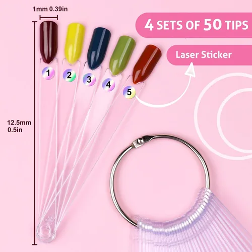 Vista 7 de SUBAY Taladro de uñas eléctrico profesional para el cuidado de las uñas con 200 piezas de palos de muestra de uñas