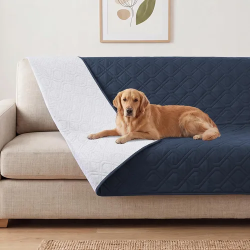 Vista 11 de Manta impermeable para perro, funda de cama para mascotas, para muebles, cama, sofá, sofá biplaza con respaldo antideslizante