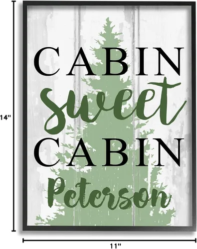 Vista 11 de Stupell Industries Sweet Cabin Family - Arte giclée enmarcado personalizado por Jessica Mundo