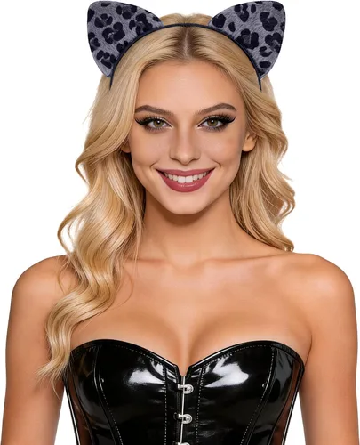 Vista 18 de Bonnie Z. Leonardo Diadema acolchada con orejas de gato A-Negro