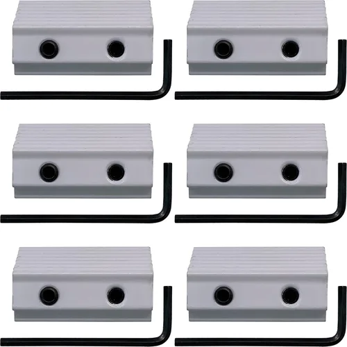 Vista 6 de NU-SET Cerradura de ventana deslizante vertical resistente a manipulaciones, tornillo hexagonal doble, negro (paquete de 6)