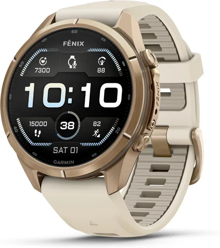 Vista 10 de Garmin fēnix® 9 Pro, titanio, 1.850 in, naranja otoño/naranja chispa