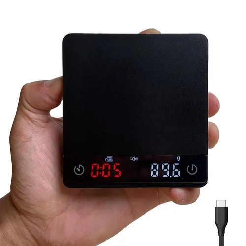 Vista 9 de MiiCoffee Báscula de Café Nano con Temporizador, Báscula de Espresso con Tara Automática, Sensor Táctil y Cubierta de Silicona