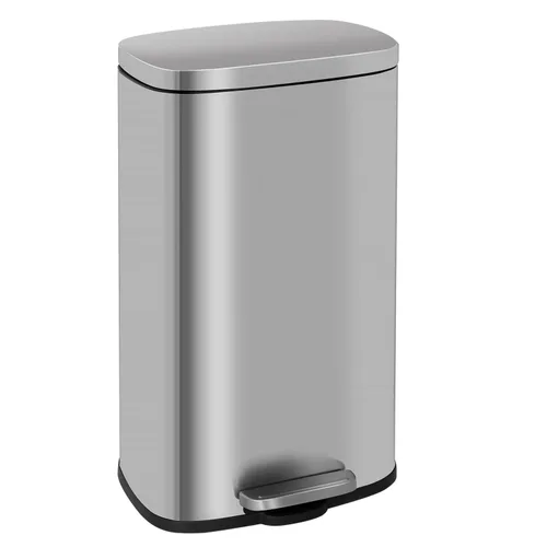 Vista 16 de Cubo de Basura con Pedal de Acero Inoxidable de 13 Galones Cubo de Basura de Metal con Tapa Cubos de Basura Grandes para Cocina, Baño, Baño, Oficina