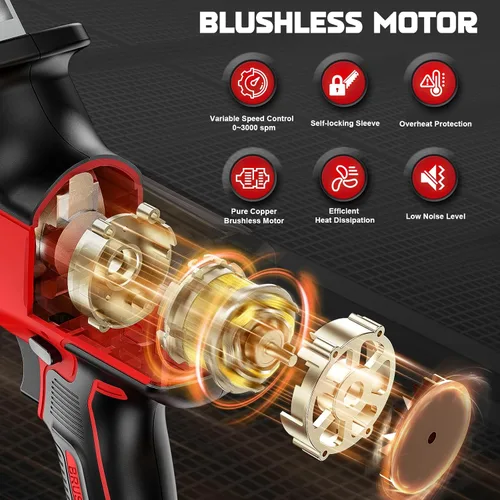 Vista 3 de Cerycose Sierra recíproca inalámbrica sin escobillas, compatible con baterías Milwaukee de 18 V, cambio de hoja sin herramientas, incluye 4 hojas