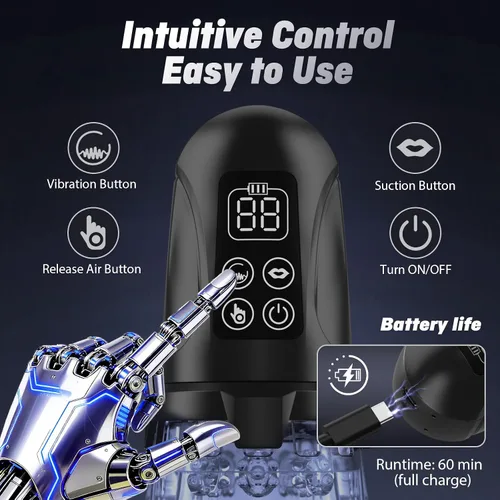 Vista 5 de Male Masturbator Penis Pump Transparent Blowjob Stroker