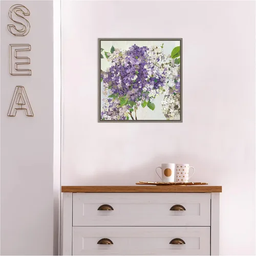Vista 7 de Amanti Art Lienzo enmarcado para pared, 16 x 16 pulgadas, hortensia de verano morado II de Asia Jensen, lienzo enmarcado para pared, obras de arte
