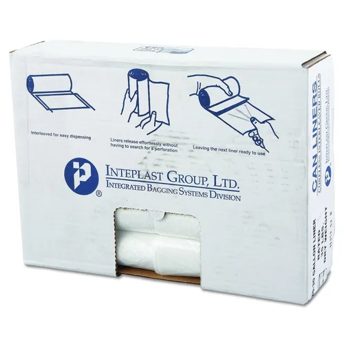 Vista 15 de Inteplast Group Valu-Plus HDPE. Star Seal. Revestimiento para bote de basura, Negro, 150