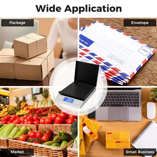 Vista 8 de TIPRE Báscula Digital de Envío Postal, Báscula de Correo con Soporte Abatible para Sobres, Báscula de Franqueo de 66lb/0.1oz para Paquetes, Pequeñas