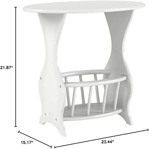 Vista 2 de Frenchi Furniture Acabado de la mesa de la revista: Blanco