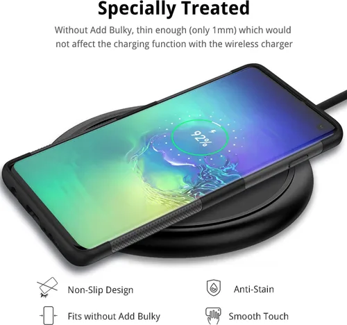 Vista 5 de UNBREAKcable Funda Samsung Galaxy S10 (6.1 pulgadas) - Funda protectora de silicona TPU esmerilada ultrafina para Galaxy S10