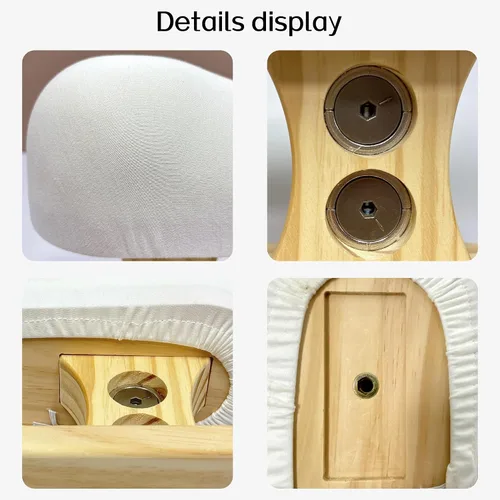 Vista 3 de Tabla de planchar de corsé de busto, tabla de planchar de manga pequeña con base de madera maciza, jamón a medida con varias superficies de prensado