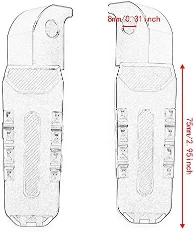 Vista 3 de Reposapiés trasero de motocicleta Pedales para Yamaha MT09 MTN850 MT09, MT07 MT03 para Yamaha XSR900 XSR700 XP500 XP530 para Yamaha FZ1 FZ6 FZ8 FZ07