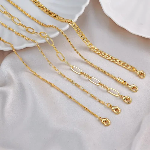 Vista 7 de Picuzzy Pulseras de oro para mujer, de oro real de 14 quilates, apilables, impermeables, juego de joyas para mujer, a la moda, delicadas, bonitas