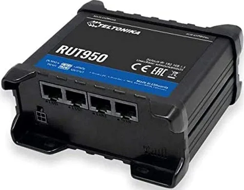 Vista 2 de Teltonika RUT950K02400 Modelo RUT950 Router celular industrial 4G LTE Wi-Fi WAN para Verizon, interruptor automático a conexión de respaldo