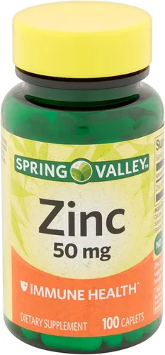 Vista 4 de Spring Valley - Zinc 50 mg, 200 unidades de suplemento de zinc Spring Valley es adecuado para la ingesta diaria.