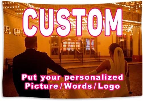 Vista 12 de KafePross Tapiz personalizado para colgar en la pared, 30 x 30 pulgadas, personaliza tu imagen, texto, dormitorio, pancarta para dormitorio